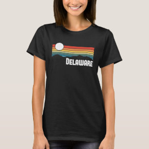 Camiseta Delaware Vintage Sunset 80 Retro Summer State Esta