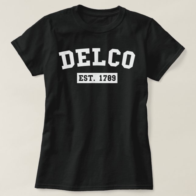 Camiseta Delco Est. 1789 (Diseño del anverso)