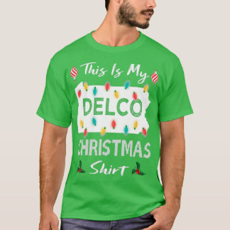 Camiseta Delco Navidades Condado Xmas Lights Pennsylvania F