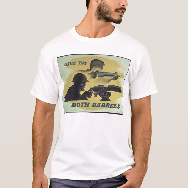 Camiseta Déles ambos la propaganda de los barriles WW1 (Anverso)