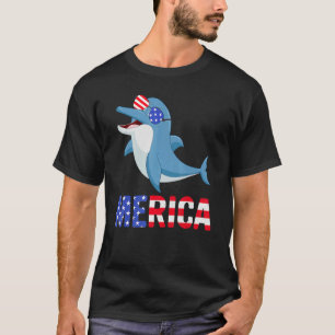 Camiseta Delfín 4 De Julio Merica Dolphin Sunglass Americ