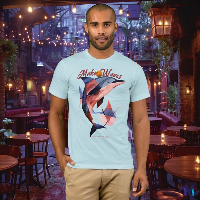 Camiseta Delfín Abstracto y Moderno (Subido por el creador)