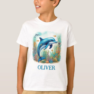 Camiseta Delfín Adorable Acuarela Personalizada