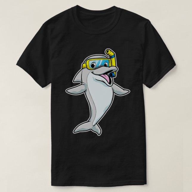 Camiseta Delfín al nadar con Snorkel (Diseño del anverso)