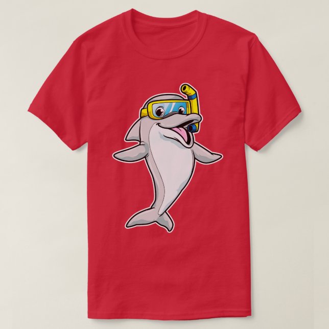 Camiseta Delfín al nadar con Snorkel (Diseño del anverso)