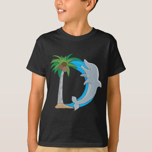 Camiseta Delfín animal del alfabeto (Anverso)