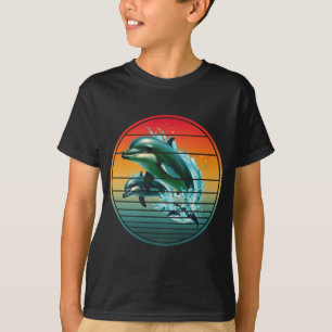 Camiseta Delfín Antiguo Criatura Marina Océano Delfines