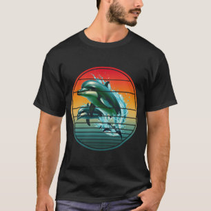 Camiseta Delfín Antiguo Criatura Marina Océano Delfines