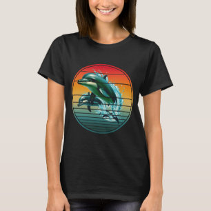 Camiseta Delfín Antiguo Criatura Marina Océano Delfines