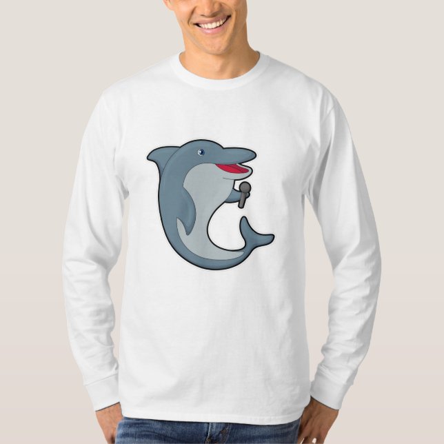 Camiseta Delfín cantando con micrófono (Anverso)