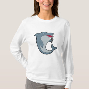 Camiseta Delfín cantando con micrófono