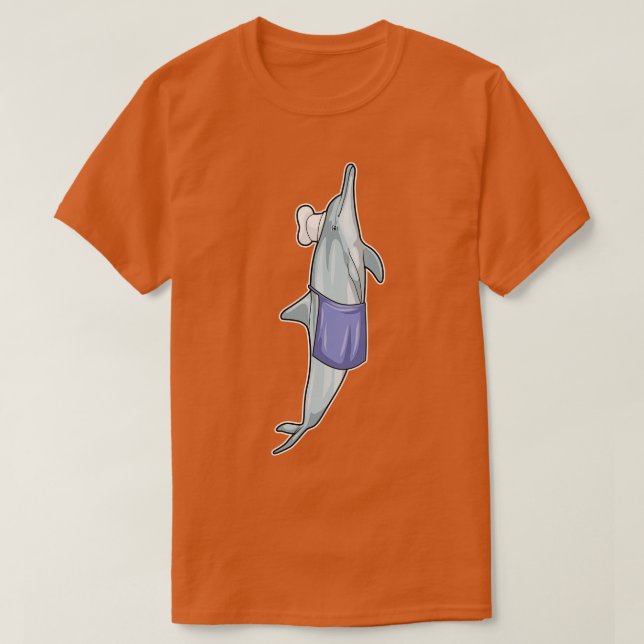 Camiseta Delfín cocinado con gorra Chef (Diseño del anverso)