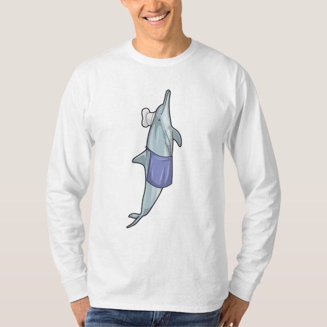 Camiseta Delfín cocinado con gorra Chef (Anverso)