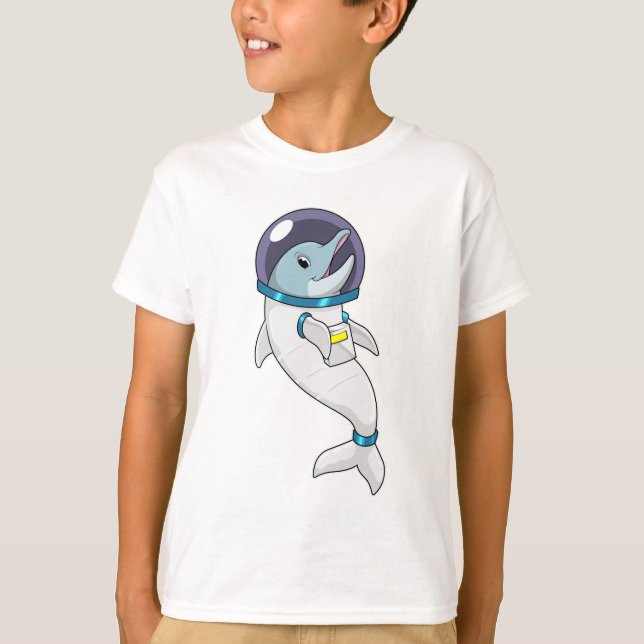 Camiseta Delfín como astronauta en disfraces (Anverso)