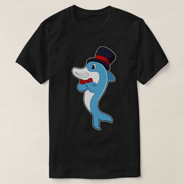 Camiseta Delfín como Caballero con Gorra (Diseño del anverso)