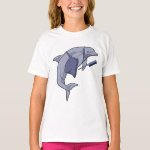 Camiseta Delfín como peluquero con comb
