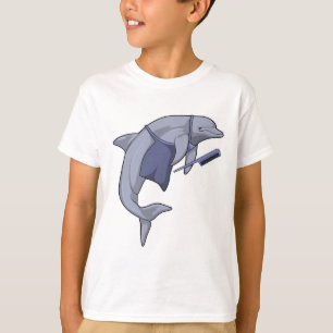 Camiseta Delfín como peluquero con comb