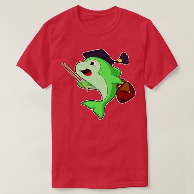 Camiseta Delfín como profesor con puntero bolso (Diseño del anverso)