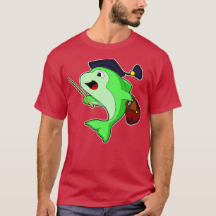 Camiseta Delfín como profesor con puntero bolso