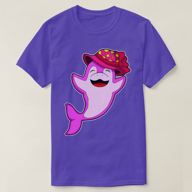 Camiseta Delfín con Gorra rojo (Diseño del anverso)