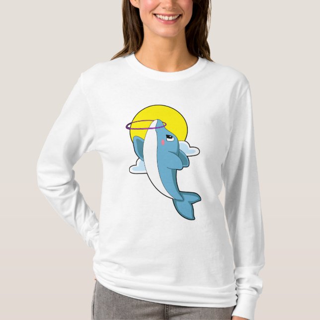 Camiseta Delfín con neumáticos Fitness (Anverso)