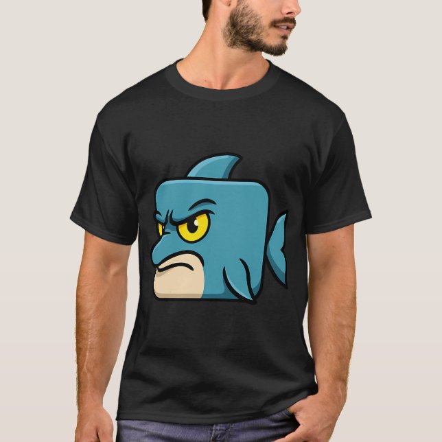 Camiseta Delfín Cuadrado Enojado (Anverso)