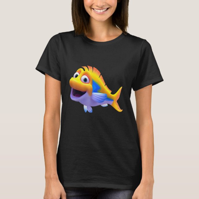 Camiseta Delfín Cuta Para Niños Animales Del Mar 1 (Anverso)