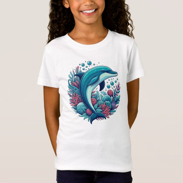 Camiseta Delfín cutáneo, costero/náutico (Anverso)