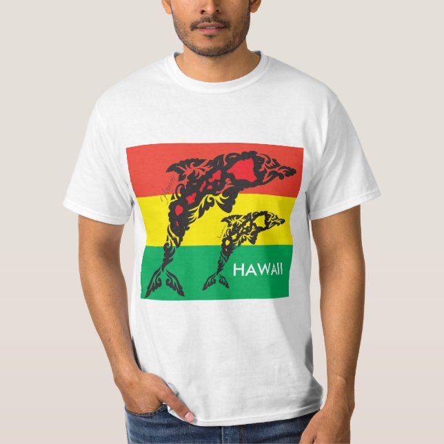 Camiseta Delfín de la isla de Hawaii de la hawaiana (Anverso)