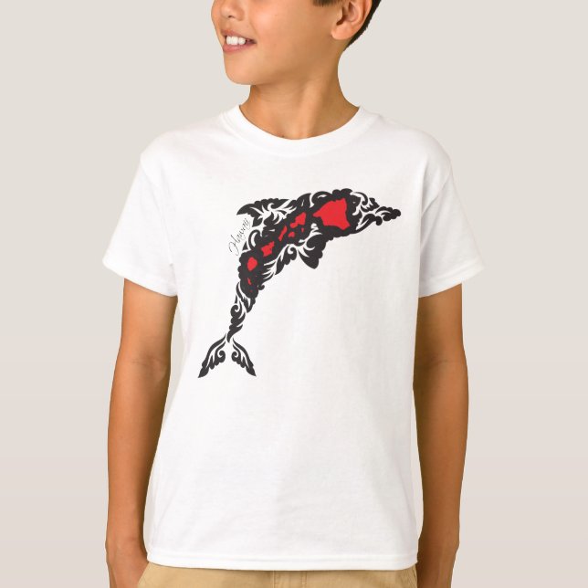 Camiseta Delfín de las islas Aloha Hawaii (Anverso)