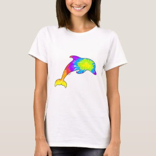 Camiseta Delfín del teñido anudado