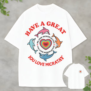 Camiseta Delfín Divertido Conciencia Ecológica Amamos los M