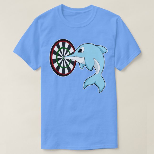 Camiseta Delfín en Darts con tablón de dardos (Diseño del anverso)