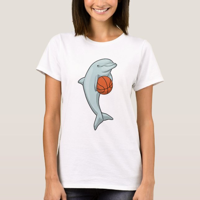 Camiseta Delfín en los deportes de baloncesto (Anverso)
