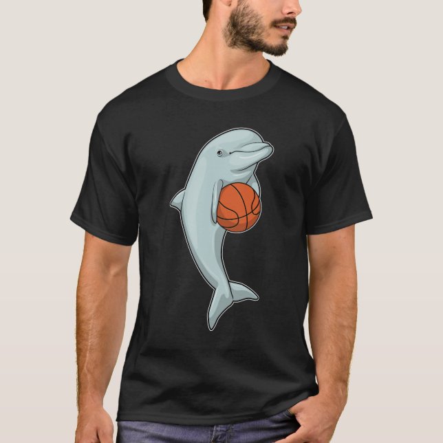 Camiseta Delfín en los deportes de baloncesto (Anverso)