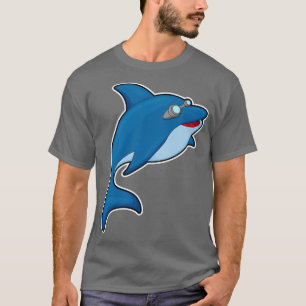 Camiseta Delfín en Natación con Gafas Natantes 1