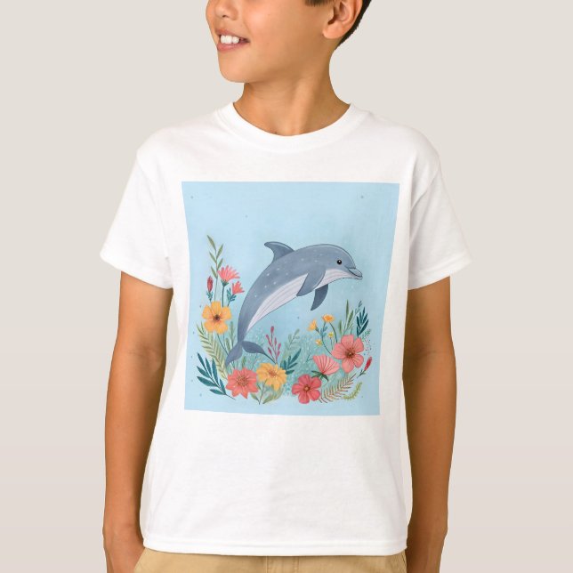 Camiseta Delfín floral (Anverso)