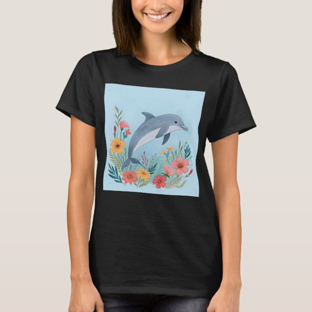Camiseta Delfín floral (Anverso)