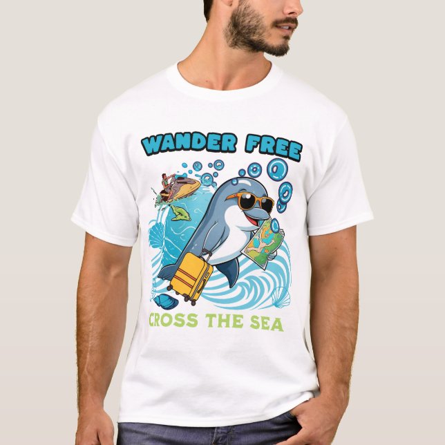 Camiseta Delfín libre de Wander - Carto de aventura para vi (Anverso)