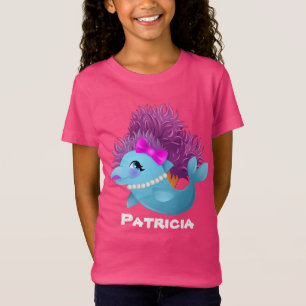 Camiseta Delfín lindo animal playa añadir nombre T-Shirt