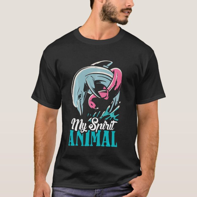 Camiseta Delfín Mi Espíritu Animal Delfín Y Delfín Largo (Anverso)