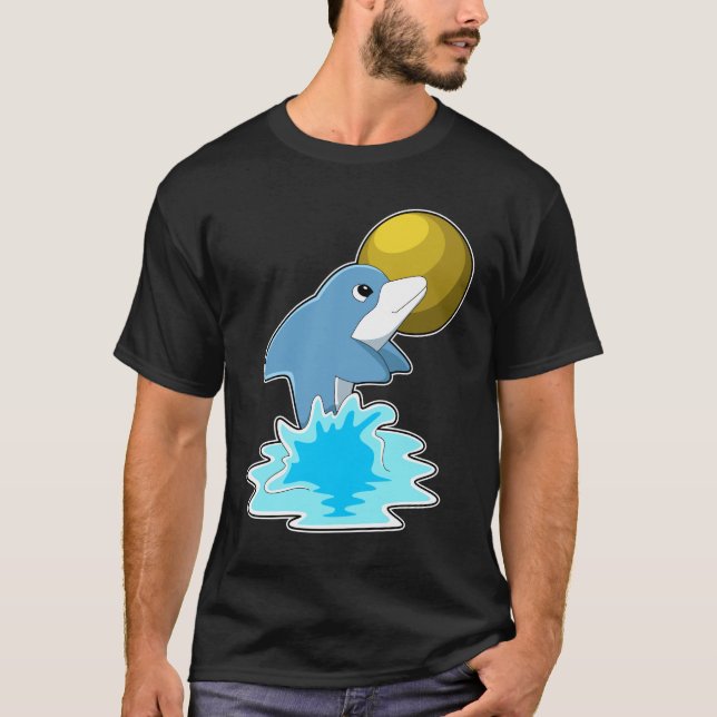 Camiseta Delfín nadando con la luna (Anverso)