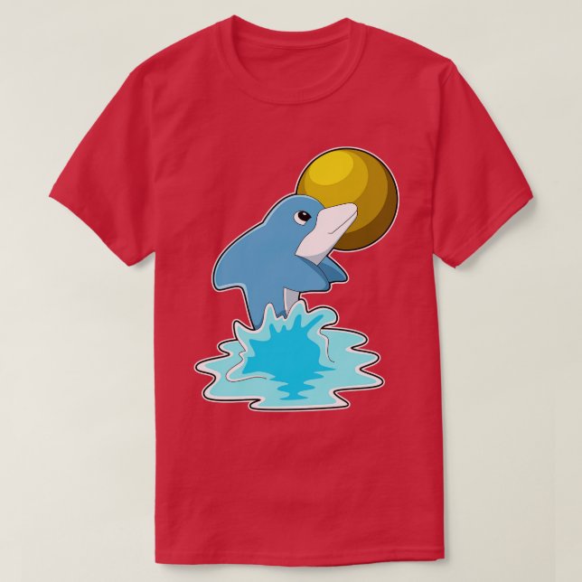 Camiseta Delfín nadando con la luna (Diseño del anverso)