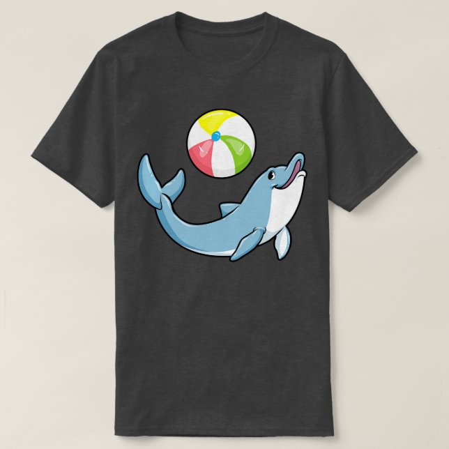 Camiseta Delfín nadando con waterpolo (Diseño del anverso)