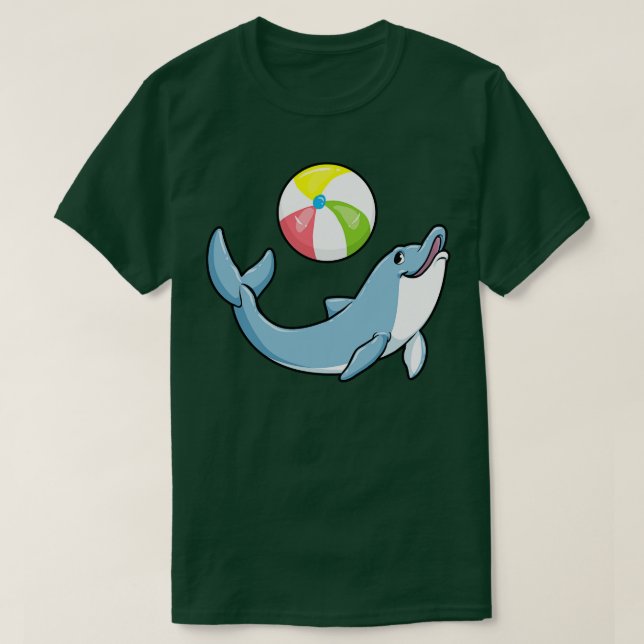 Camiseta Delfín nadando con waterpolo 1 (Diseño del anverso)