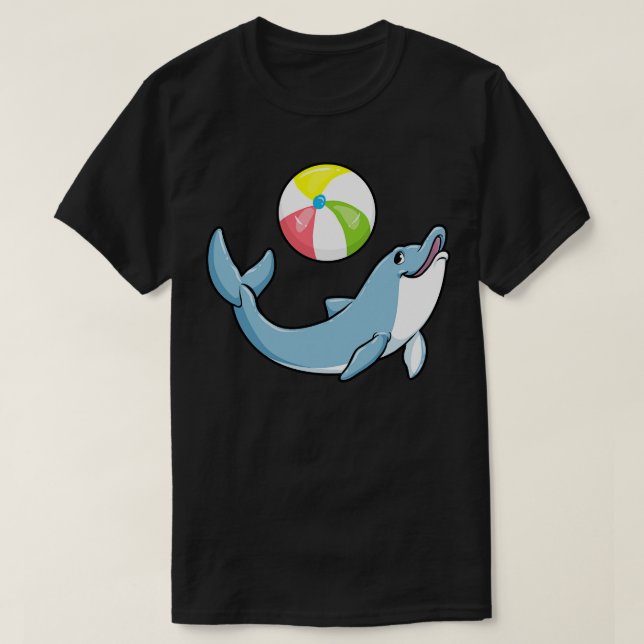 Camiseta Delfín nadando con waterpolo 1 (Diseño del anverso)