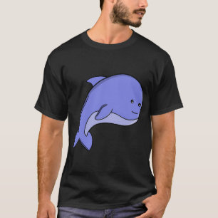 Camiseta Delfín o Marsopa de Dibujos Animados Kawaii Pez Az