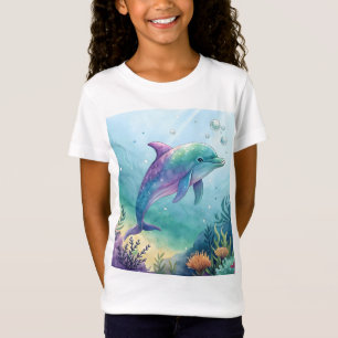 Camiseta delfín pintado a la acuarela