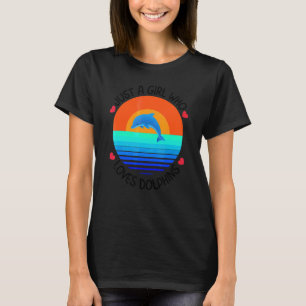 Camiseta Delfín rosado sólo un Chica que ama a los delfines
