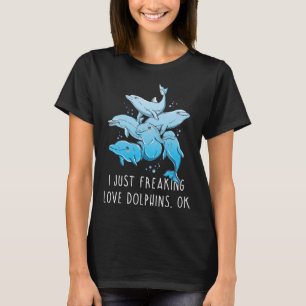 Camiseta Delfín, sólo me asusta amar a los delfines